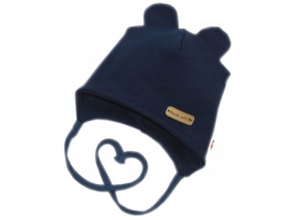 Čepička na zavazování, bavlna, Little Teddy, Baby Nellys, granátová (Velikost 50/56 (0-2m))