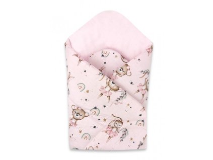 novorodenecka zavinovacka bavlna little balerina ruzova