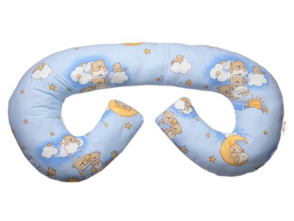 dojciace vankus relax poduska maxi medvedik na rebriku modry