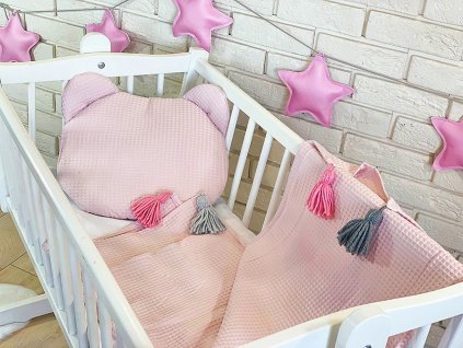 baby nellys detska vaflova 2 dielna sada macko staroruzova