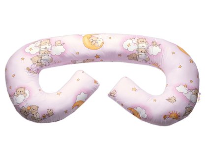 dojciace vankus relax poduska maxi medvedik na rebriku ruzovy