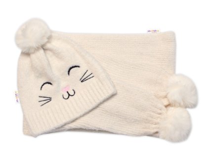 zimna ciapka s brmbolcom sal kitty baby nellys smotanova vel 54 58