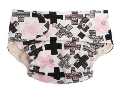 Mamatti Látková plenka EKO sada - kalhotky + 2 x plenka, vel. 3 - 8 kg, Sing (Velikost 5 - 14 kg)