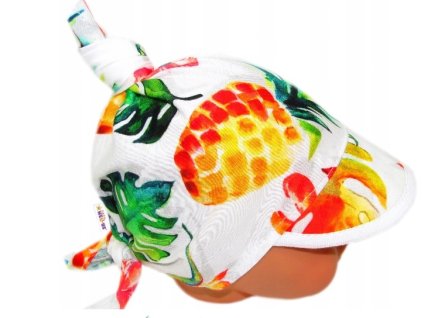 baby nellys detsky sietkovany satok so siltom na zavazovanie listy biela vel 68 86