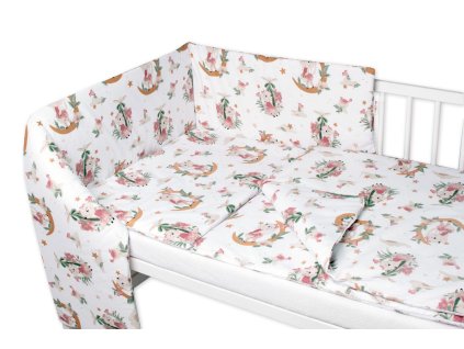 Mantinel s povlečením, bavlna, 3 D sada, Bunny Star, bílá, 120x90 cm (Velikost povlečení 120x90)