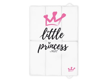 cestovna prebalovacia podlozka makka little princess nellys 60x40cm biela ruzova