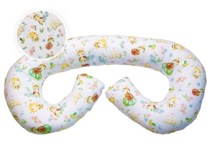 dojciace vankus relax poduska maxi vcielky a lienky biela