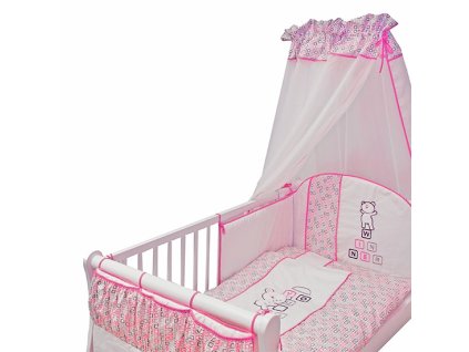 Ty i My Mantinel s povlečením Medvídek kostička - růžový (Velikost povlečení 120x90)