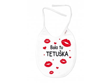 baby nellys nepremokavy podbradnik bola tu tetuska 24 x 27 cm biely