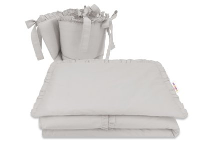 3-dílná sada Mantinel s povlečením, Royal - šedá (Velikost povlečení 120x90)