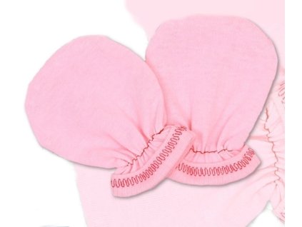 rukavicky bavlna terjan ruzove vel 2