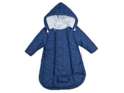 Kombinézka s kapucí do autosedačky, kočárku Lux Baby Nellys ®prošívaná - granát (Velikost 68 (3-6m))