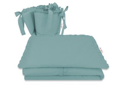 3-dílná sada Mantinel s povlečením, Royal - tm. mátová (Velikost povlečení 120x90)