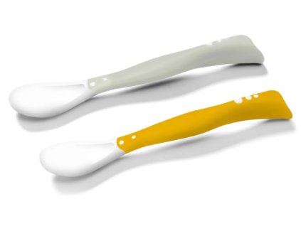 babyono flexibilne lyzicky 2 ks zlta siva