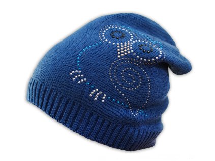 jarna jesenna ciapka mala sova baby nellys jeansovy modra