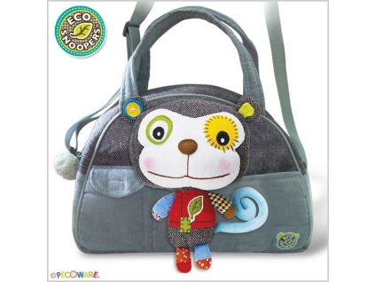 ecosnoopers stylova detska taska opicka siva