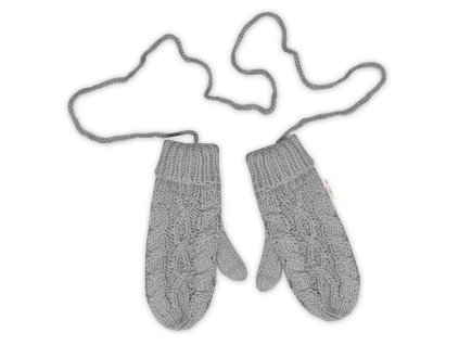 damske pletene palciaky s fleecovou podsivkou baby nellys sede