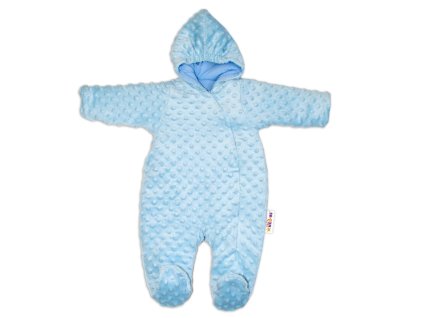 Baby Nellys Kombinézka/overálek Minky, zateplená - sv. modrá (Velikost 74 (6-9m))