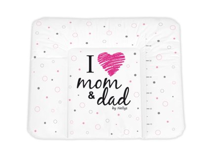 prebalovacia podlozka makka i love 85x72cm nellys biela ruzova