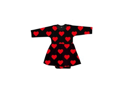 body saty pre babatko valentine s dlhym rukavom cierna 3