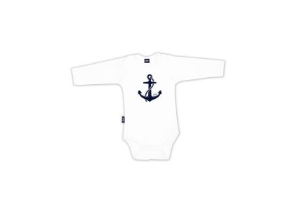 Detské body NAUTICAL s dlhým rukávom - 056 - Biela