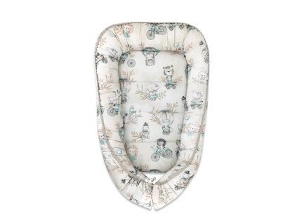 bavlnene obojstranne hniezdocko 55 x 75 cm zoo na cestach cappuccino matova