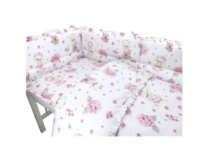 3-dílná sada Mantinel s povlečením - Míša Baletka, růžová (Velikost povlečení 120x90)