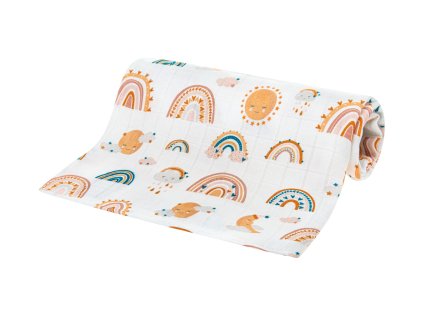 bambusova mini plienka lux 30x30cm duha