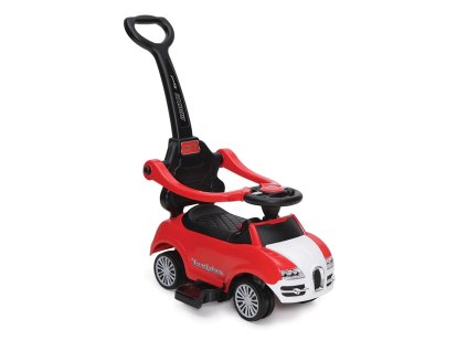 moni detske odrazadlo s vodiacou tycou smile rider 2 v 1 cervene