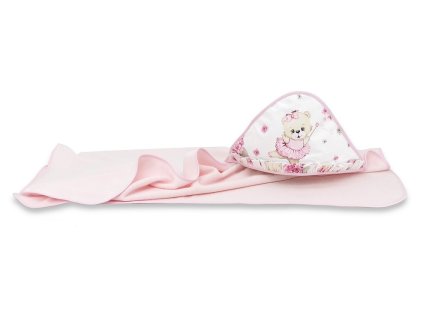 detska termoosuska s kapucnou misa baletka 100 x 100 cm ruzova