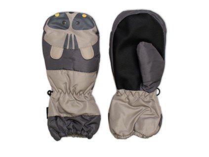 detske zimne nepremokave palciaky myval bezove sede vel 104 110 14 cm