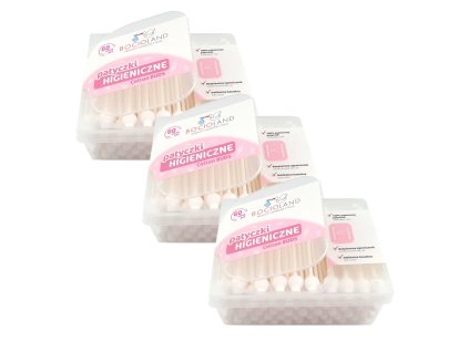 vyhodne balenie vatove tycinky na cistenie nosa usi a pupku 3x 60 ks