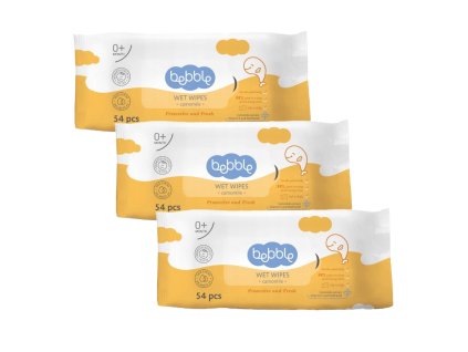 vyhodne balenie vlhcene cistiace obrusky s harmancekom 3x 54 ks