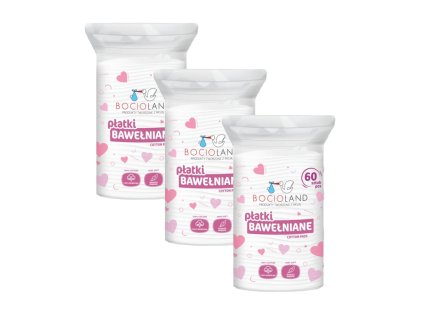 vyhodne balenie vatove cistiace tampony pre babatka bavlna 3x 60 ks