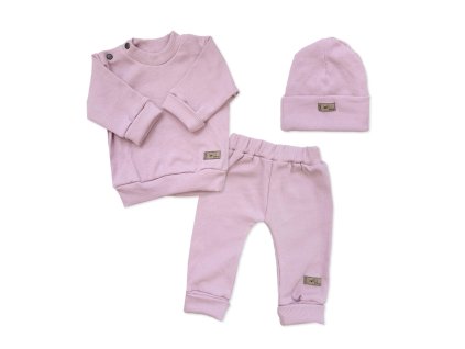 Žebrovaná rostoucí 3D sada, bavlna, Lovely One, růžová (Velikost 68/74 (6-9m))