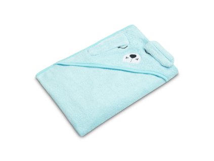 detska osuska 100x100cm frote bavlna psik modra tyrkys
