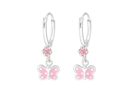 detske nausnicky kruzky so zavesenym motylikom