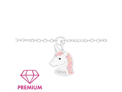 detska strieborna retiazka premium s priveskom jednorozca