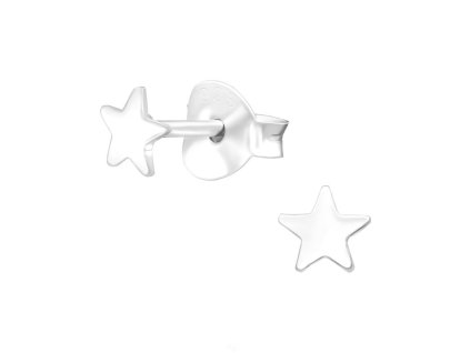 detske strieborne nausnicky hviezdicka puzetove