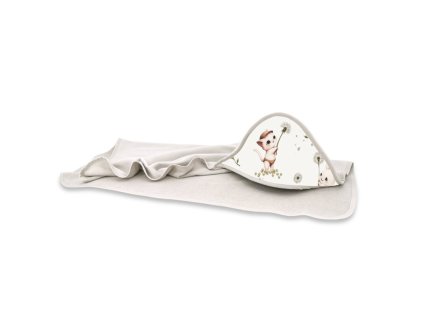 detska osuska 100x100cm frote bavlna kocurik a pupava biela