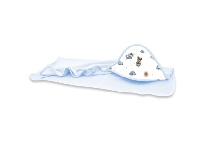 detska osuska 100x100cm frote bavlna meda pilot biela modra