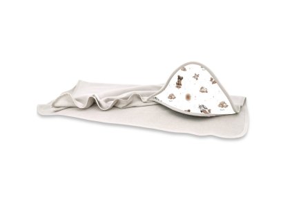 detska osuska 100x100cm frote bavlna meda pilot biela bezova