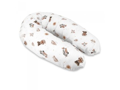 vankus na dojcenie relaxacna poduska bavlna 185 cm meda pilot biela bezova