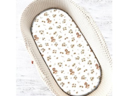 prestieradlo do kocika kosa bavlna kacicki biela bezova