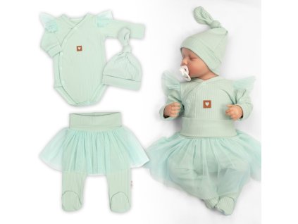 Rostoucí souprava 3D Lux, Sweet Angel - mátová (Velikost 68/74 (6-9m))