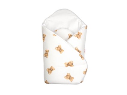 bavlnena novorodenecka zavinovacka misa biela s potlacou