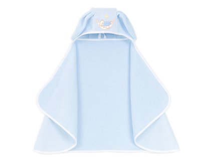maxi osuska ponco s kapucnou bunny 65x120cm modra