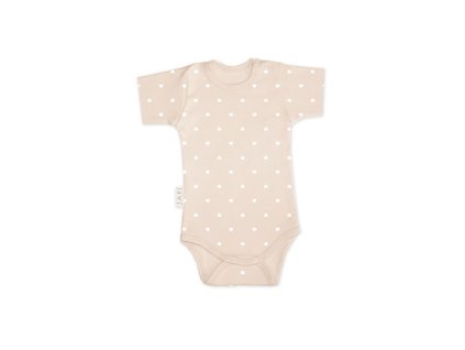 detske body pre dievcata mini s kratkym rukavom teddy bezova 1