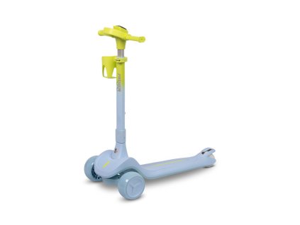 detska trojkolesova kolobezka s led kolieskami satura modra