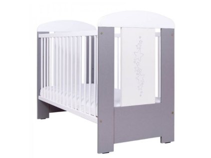 detska postielka drewex hviezdicky siva 120x60cm